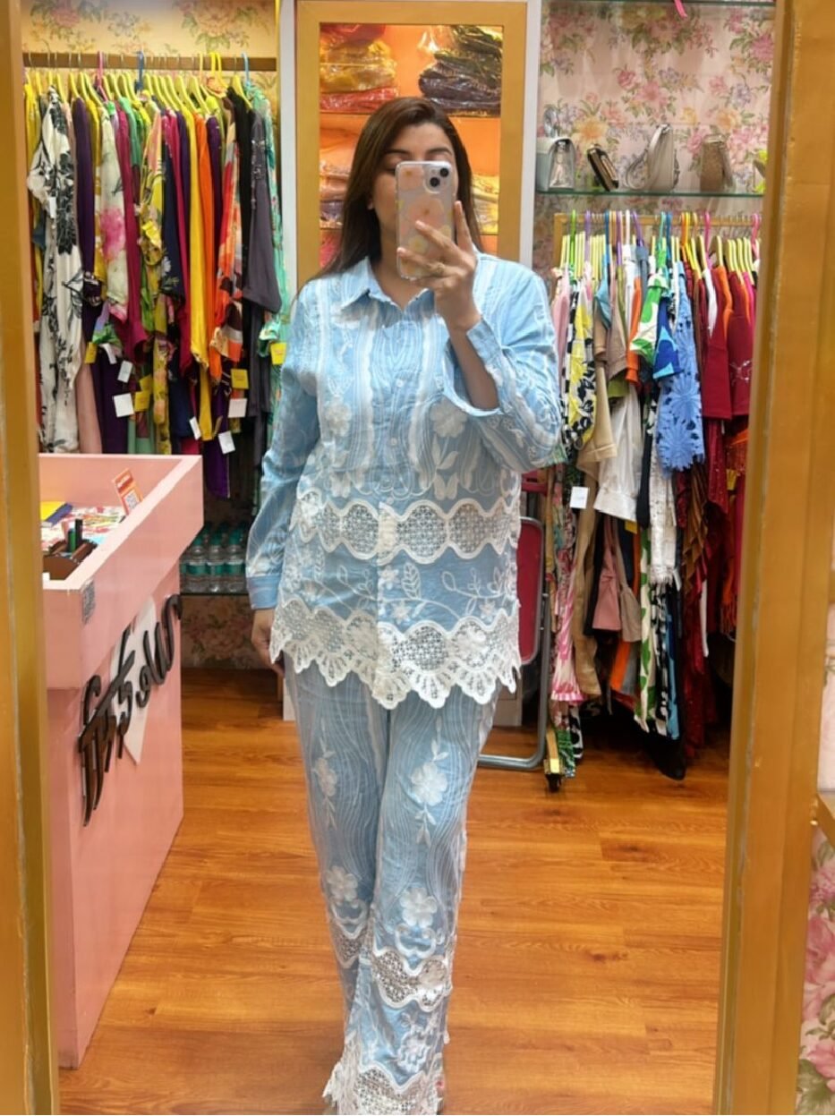 Sky Blue Designer Co-ord set